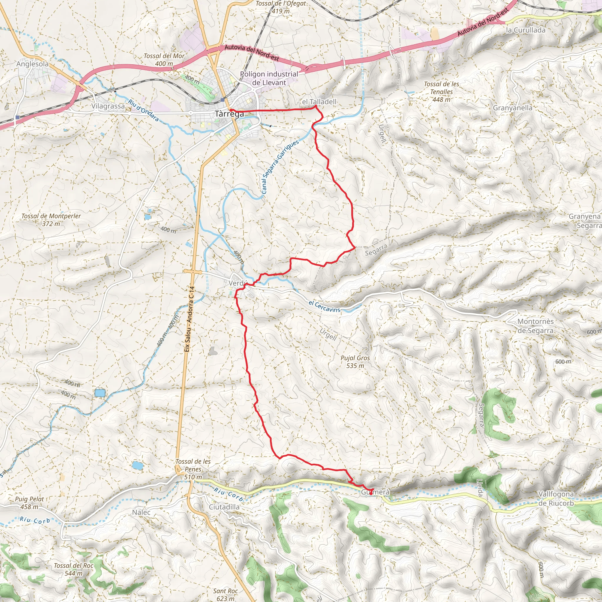 Guimerá - Tárrega PR C 25 mobile static map