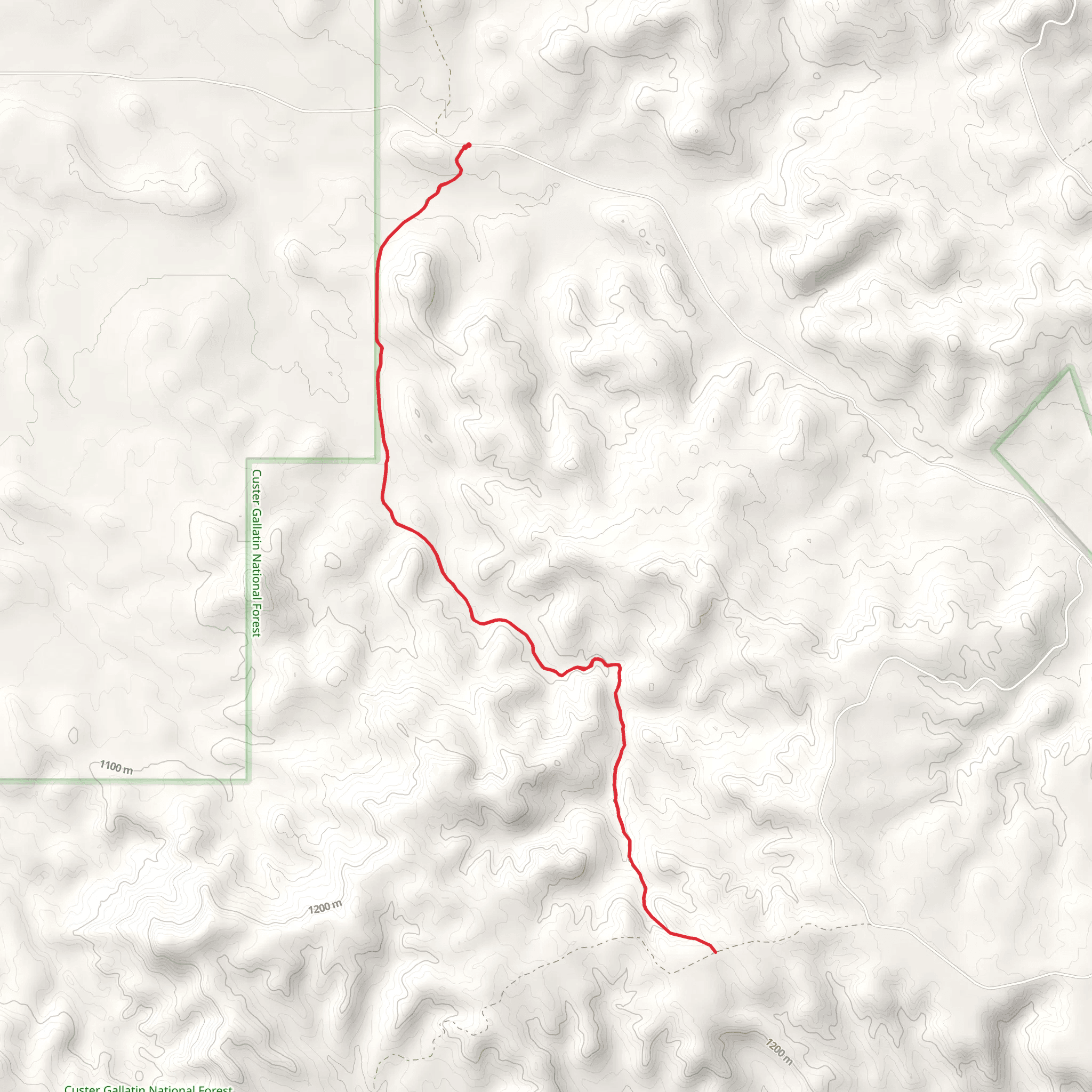 Maverick Creek Trail mobile static map
