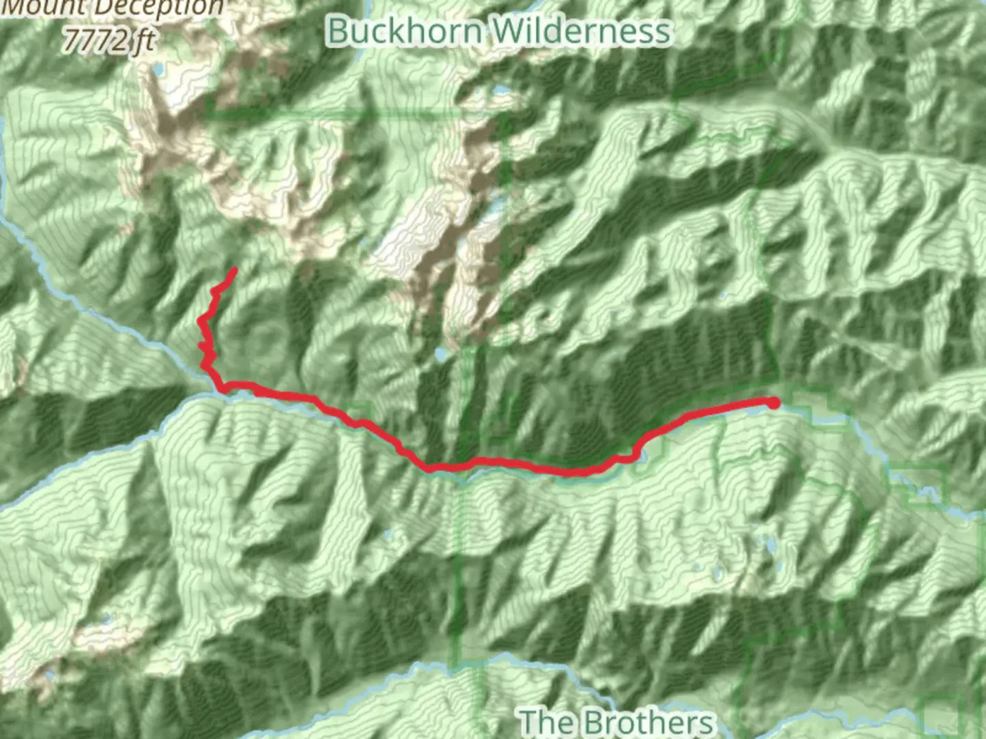 An image depicting the trail Constance Pass via Dosewallips River Trail and its surrounding area.