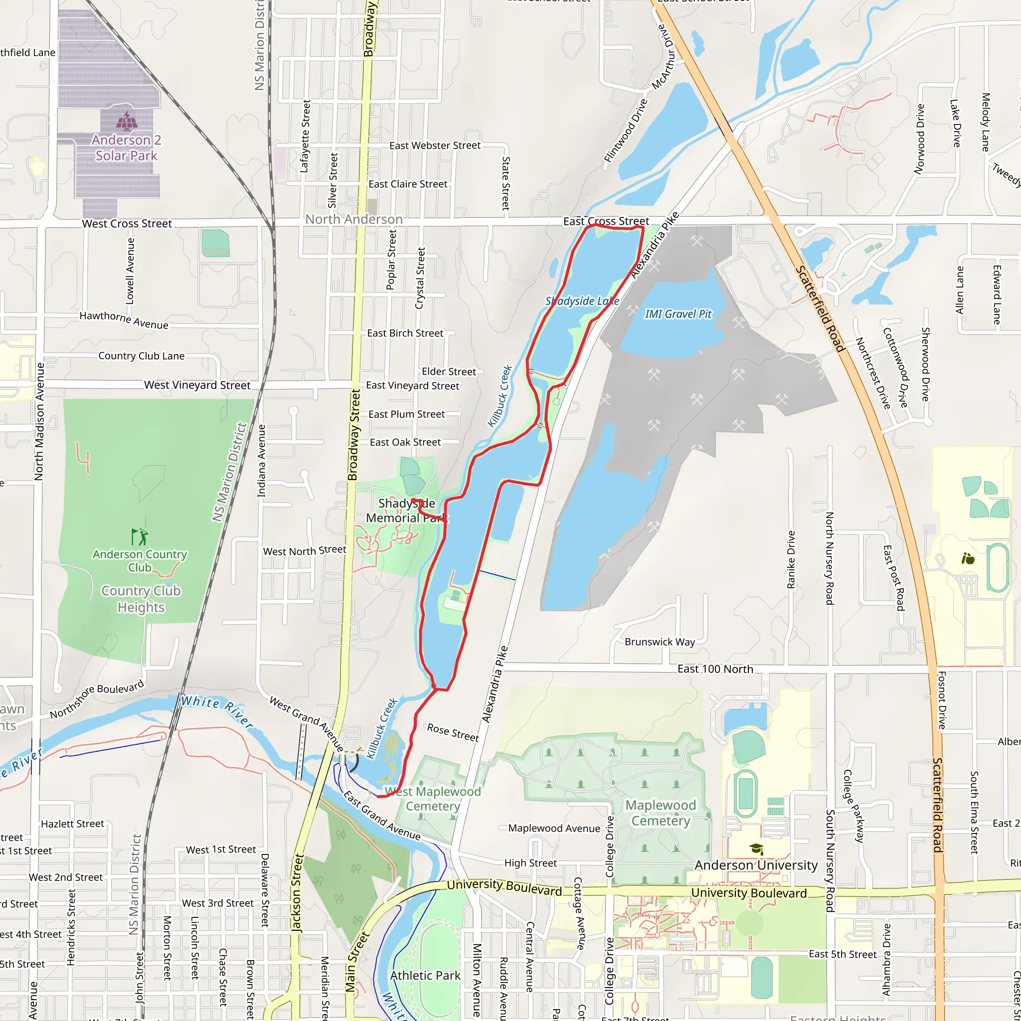 Shadyside Recreation Trail - Killbuck Wetlands Loop mobile static map