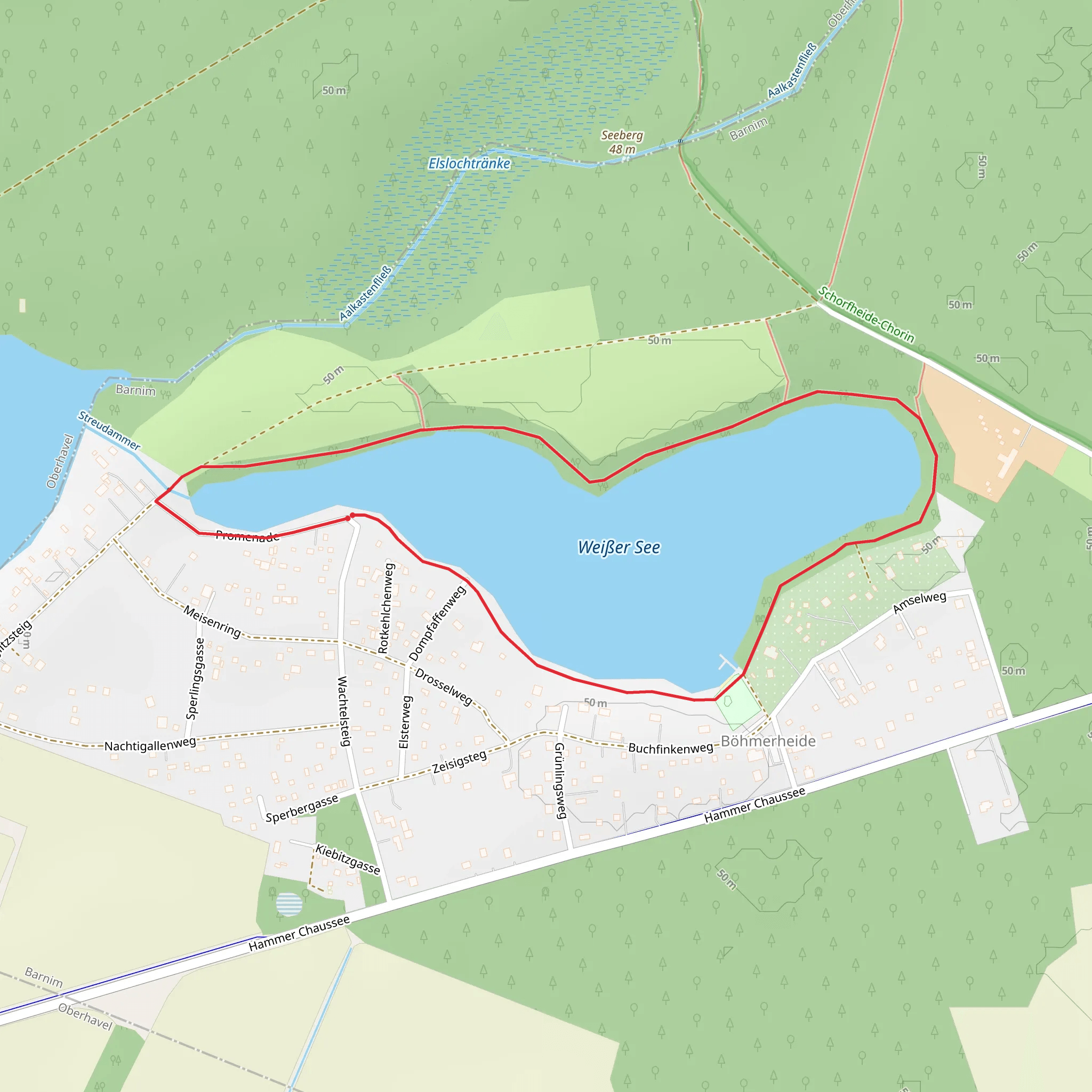 Weißer See Loop mobile static map