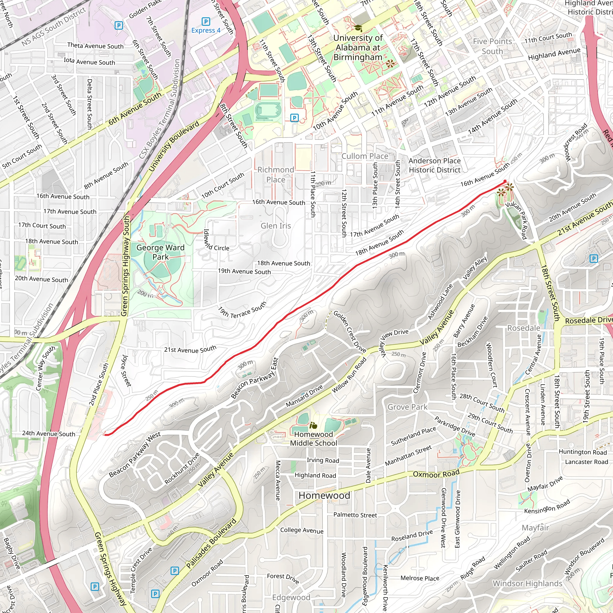 Vulcan Trail mobile static map