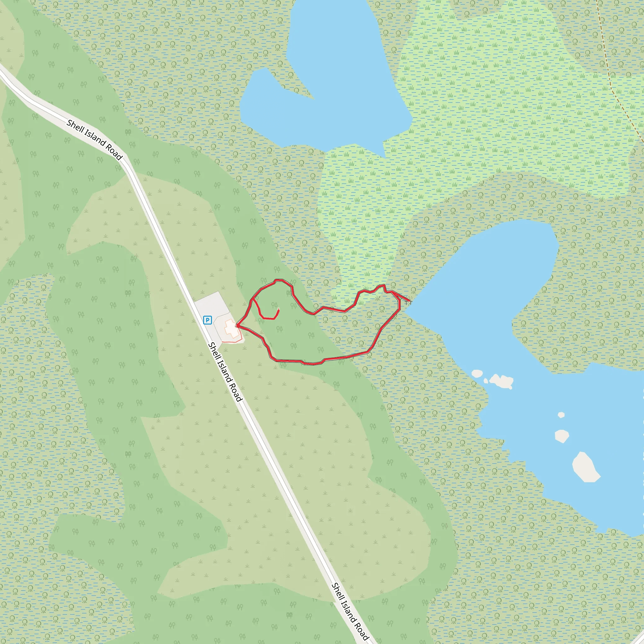 Shell Island Road Loop mobile static map