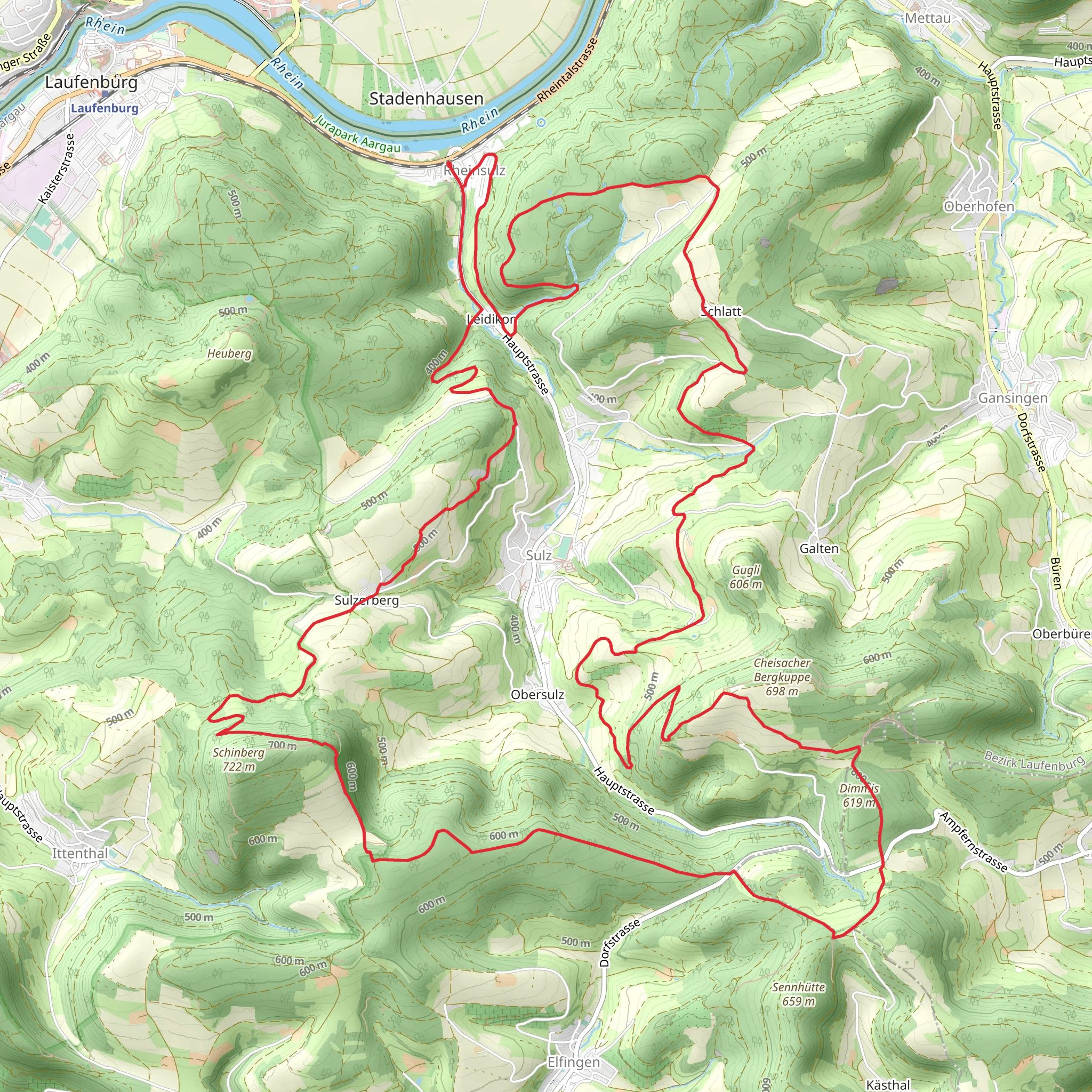 Around Sulz mobile static map