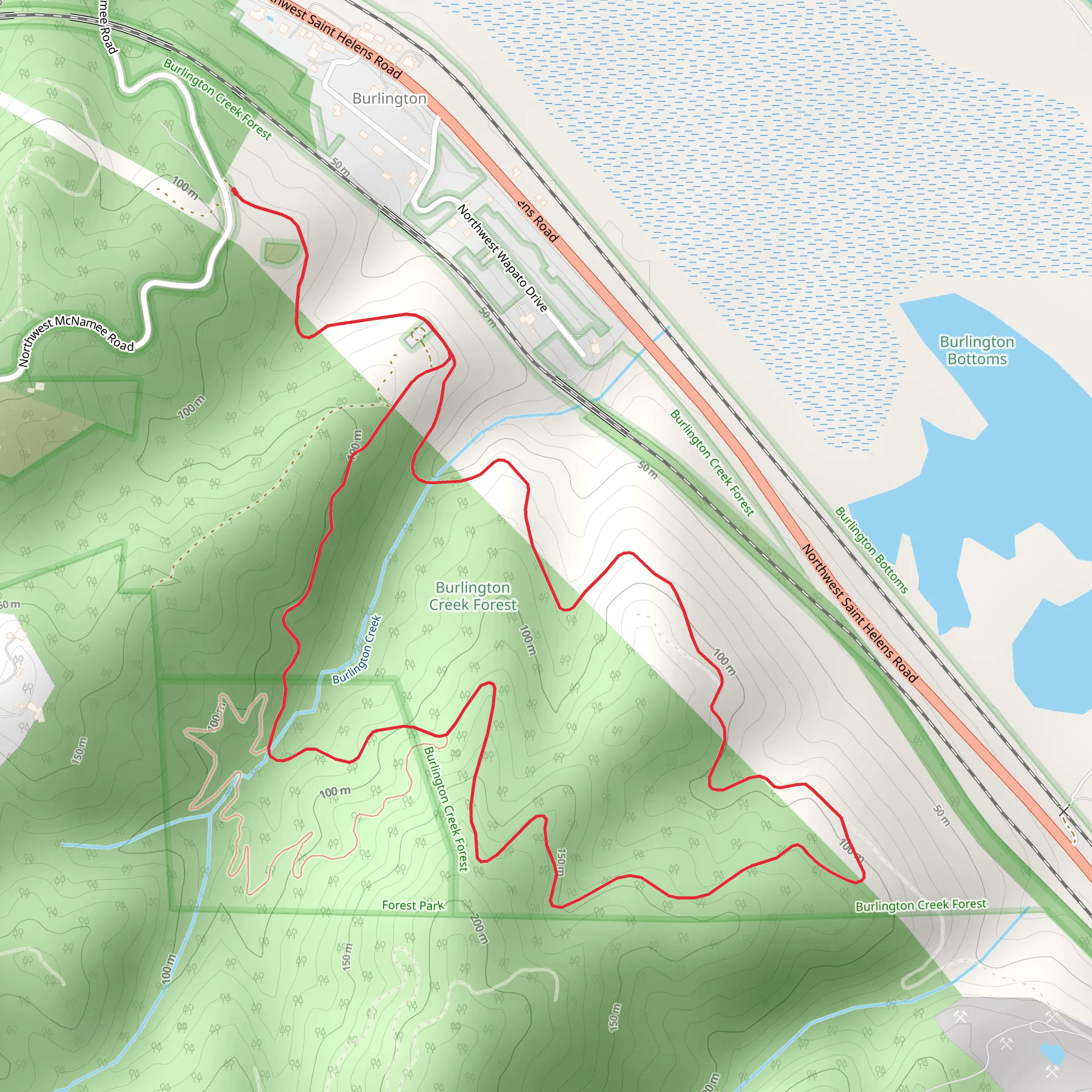 Northwest McNamee Road Loop - North mobile static map
