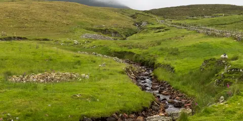 An image depicting the trail Sliabh Liag Pilgrim Path and its surrounding area.