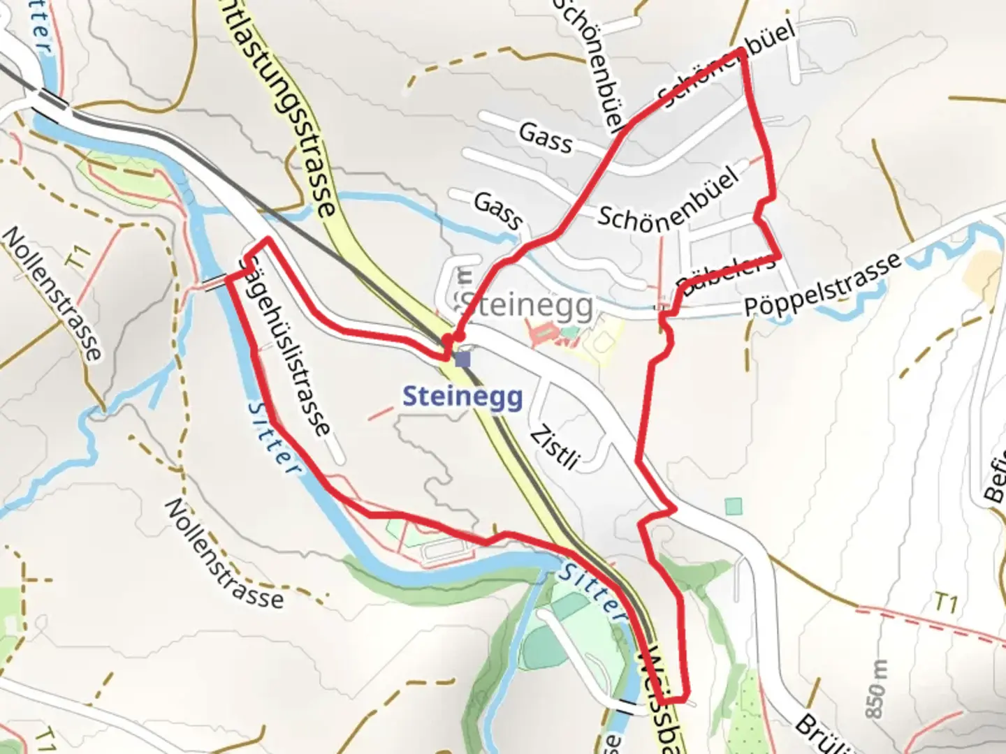 An image depicting the trail Rondom Stenegg and its surrounding area.