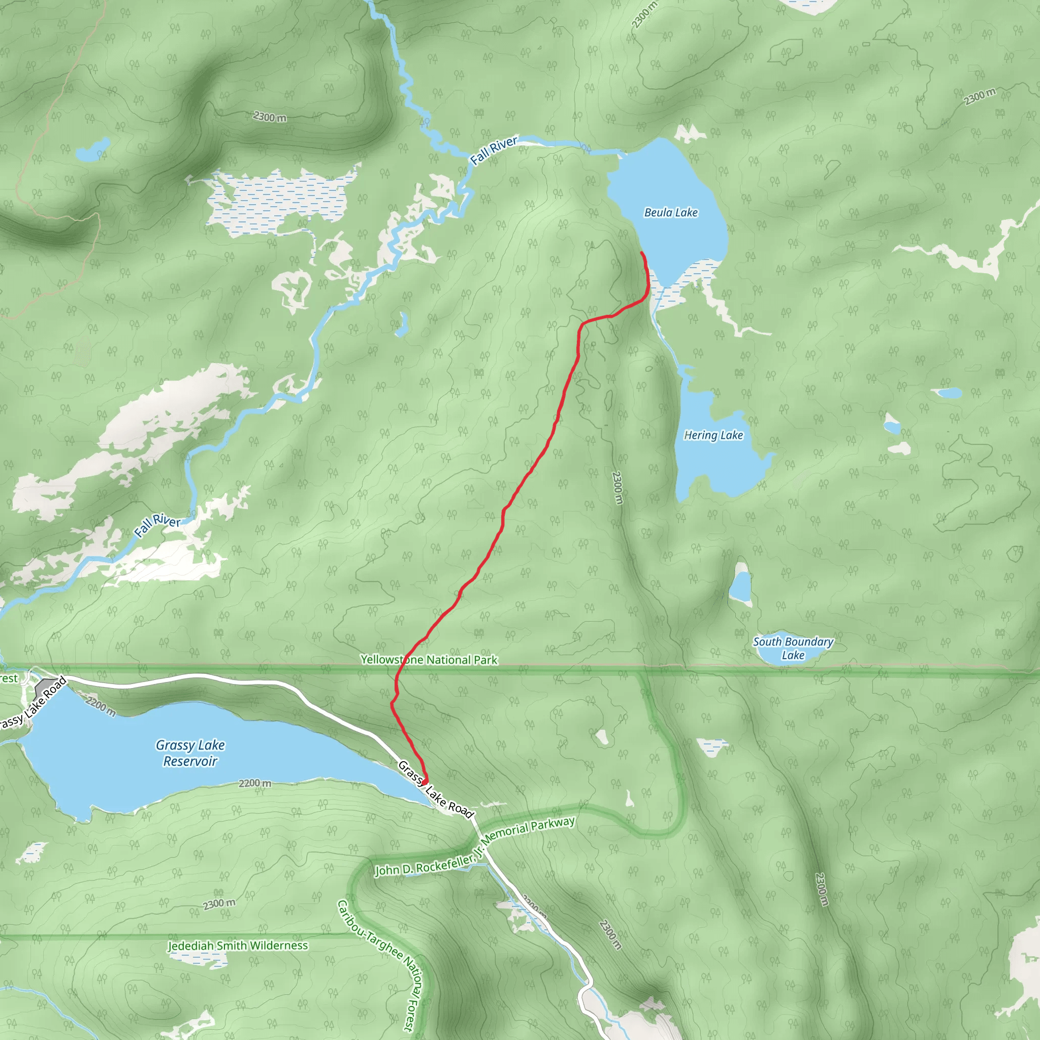 Beula Lake Trail mobile static map