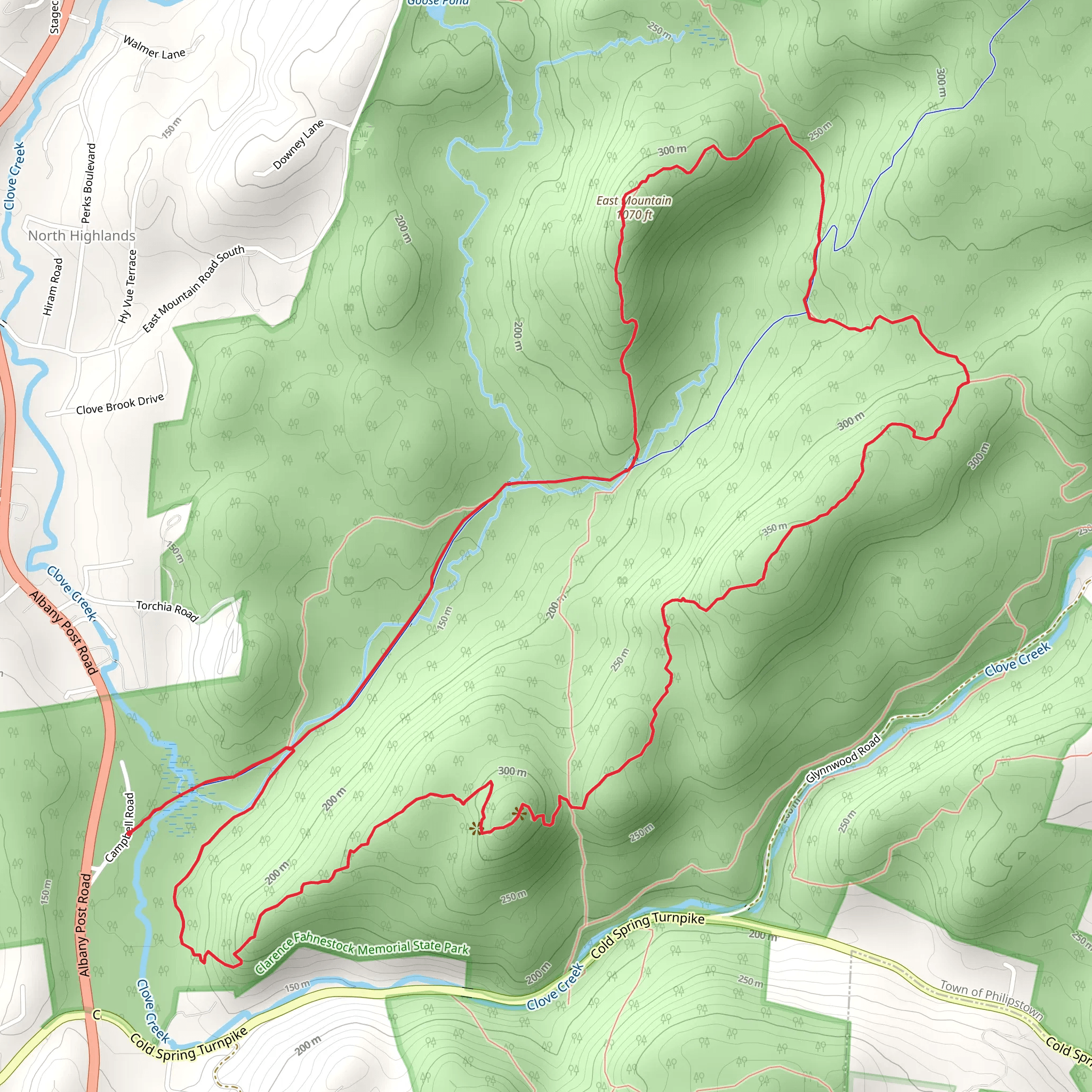 East Mountain Round Hill Loop Trail mobile static map