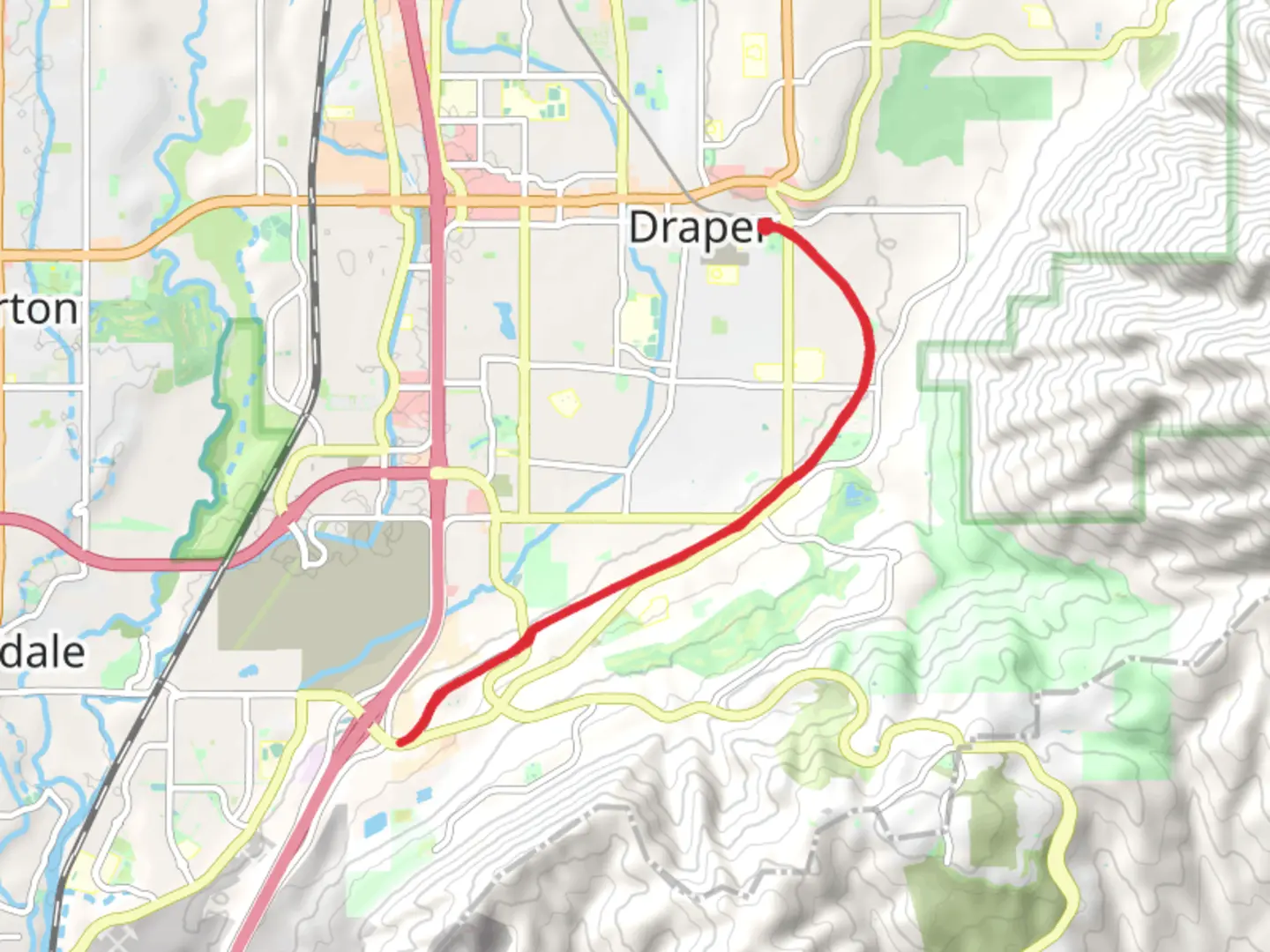 An image depicting the trail Porter Rockwell Trail and its surrounding area.