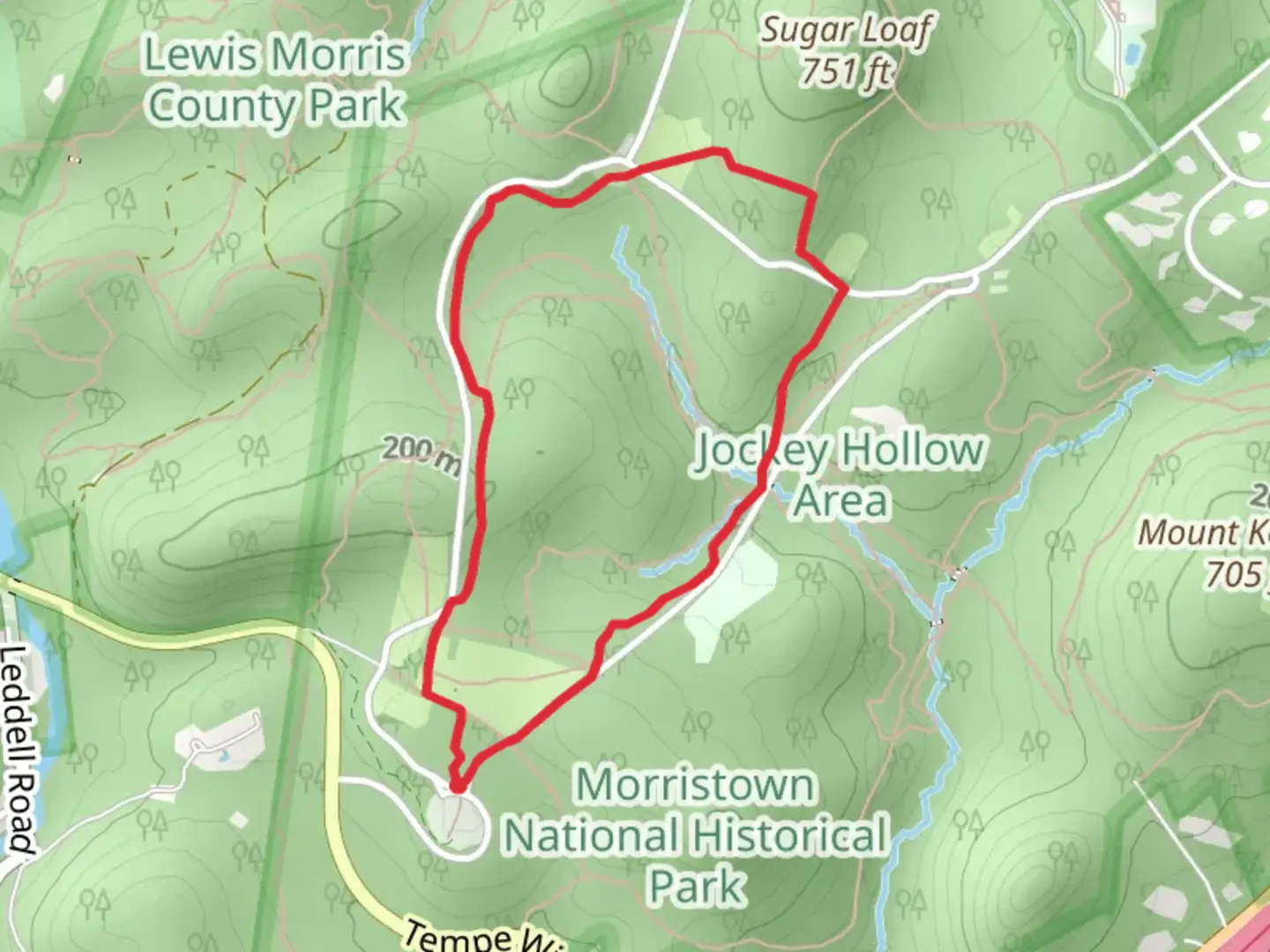 An image depicting the trail Yellow Trail Loop from Cemetery Road and its surrounding area.