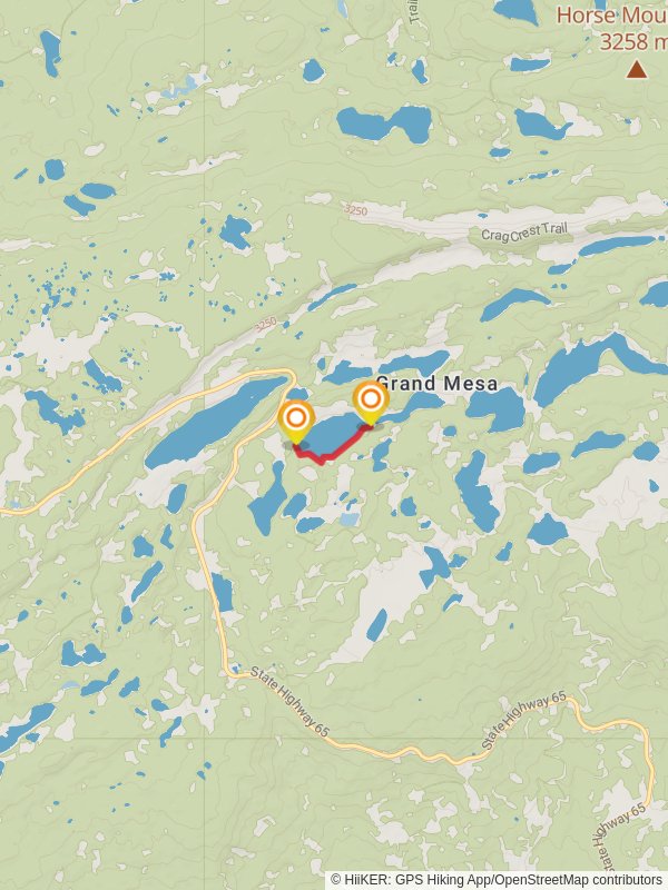 Ward Lake Trail mobile static map