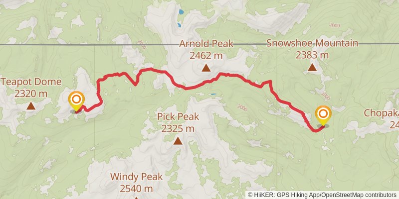 Ultra Pedestrian North Loop stage 214 Map