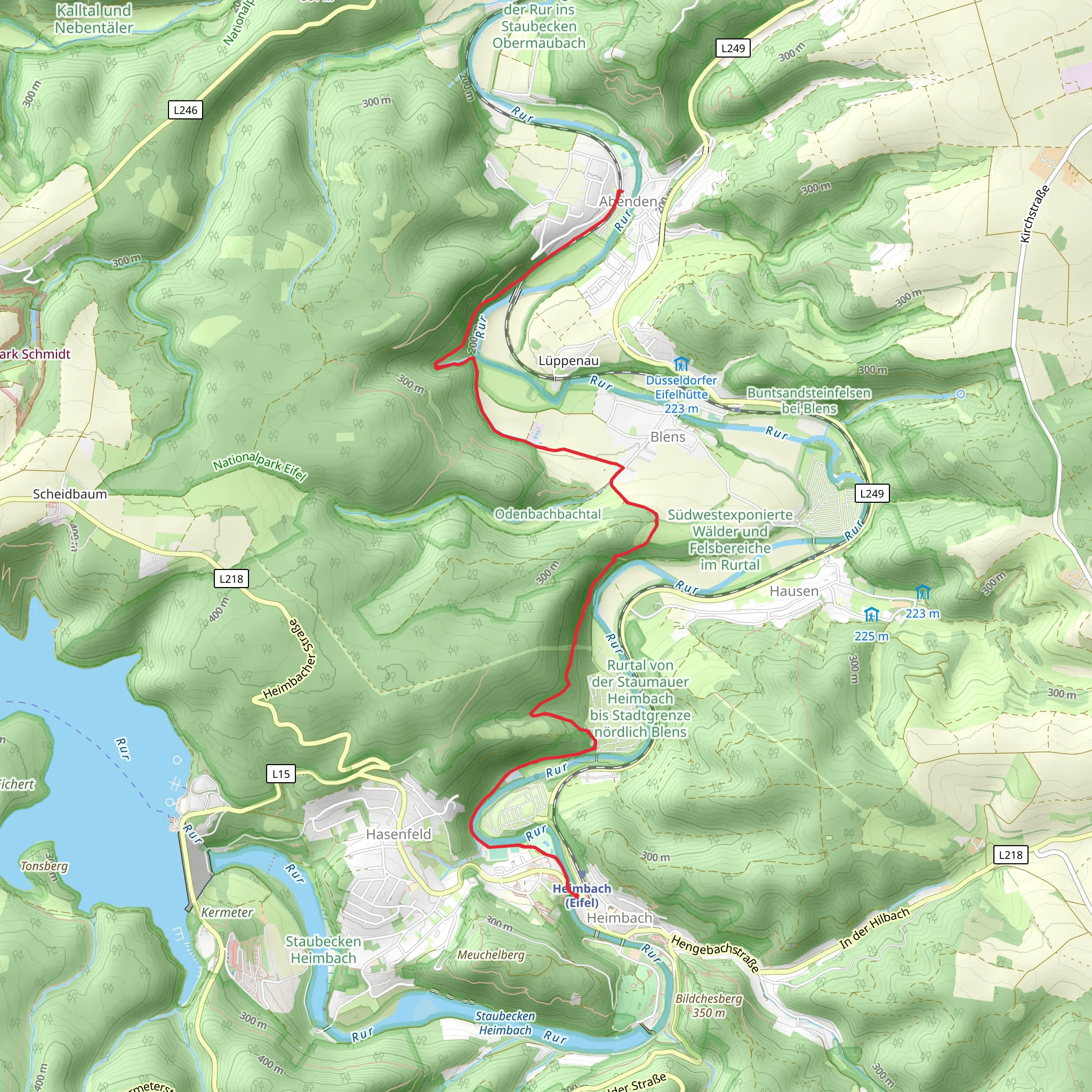 Abden via Hausen mobile static map