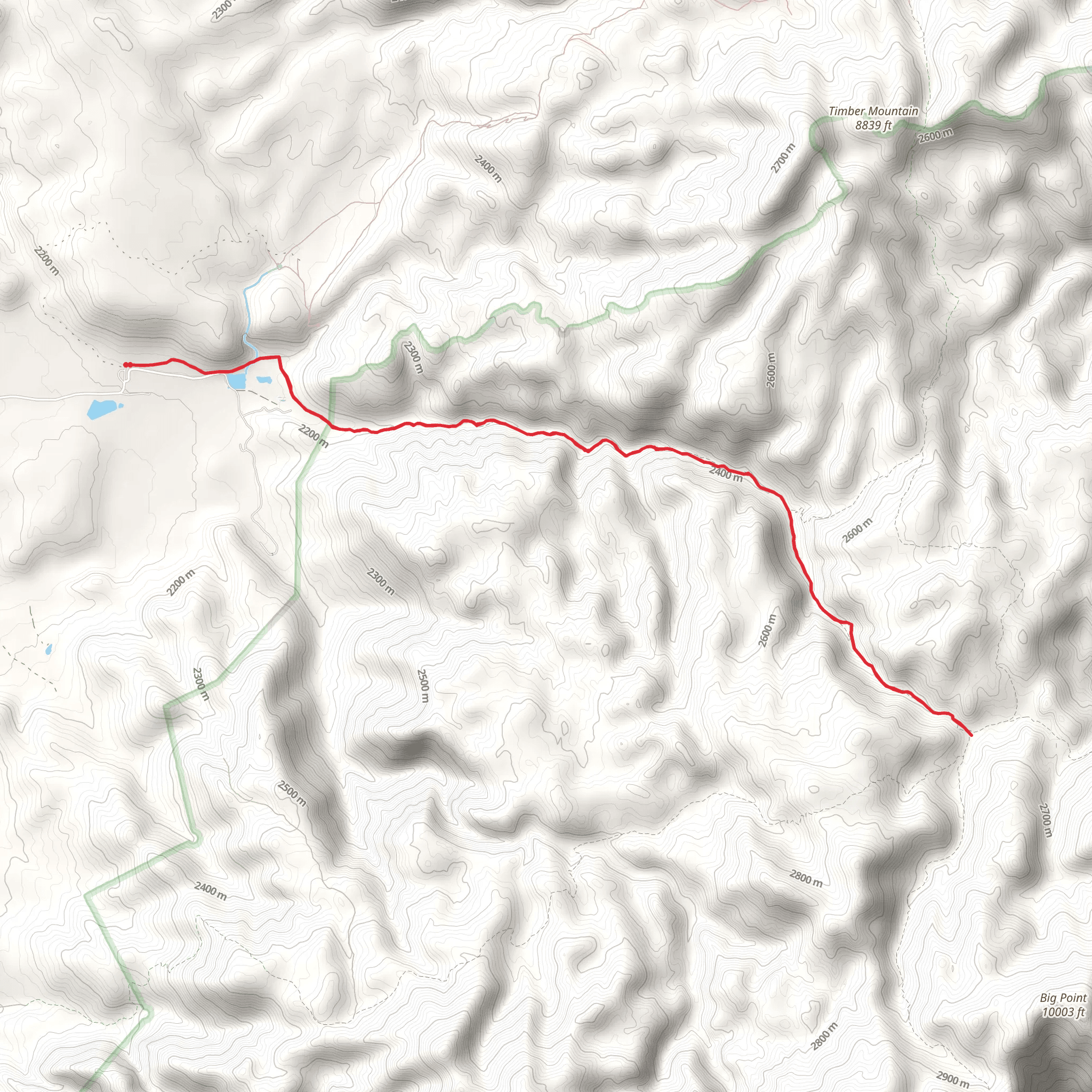 Mill Canyon Trail Out and Back mobile static map