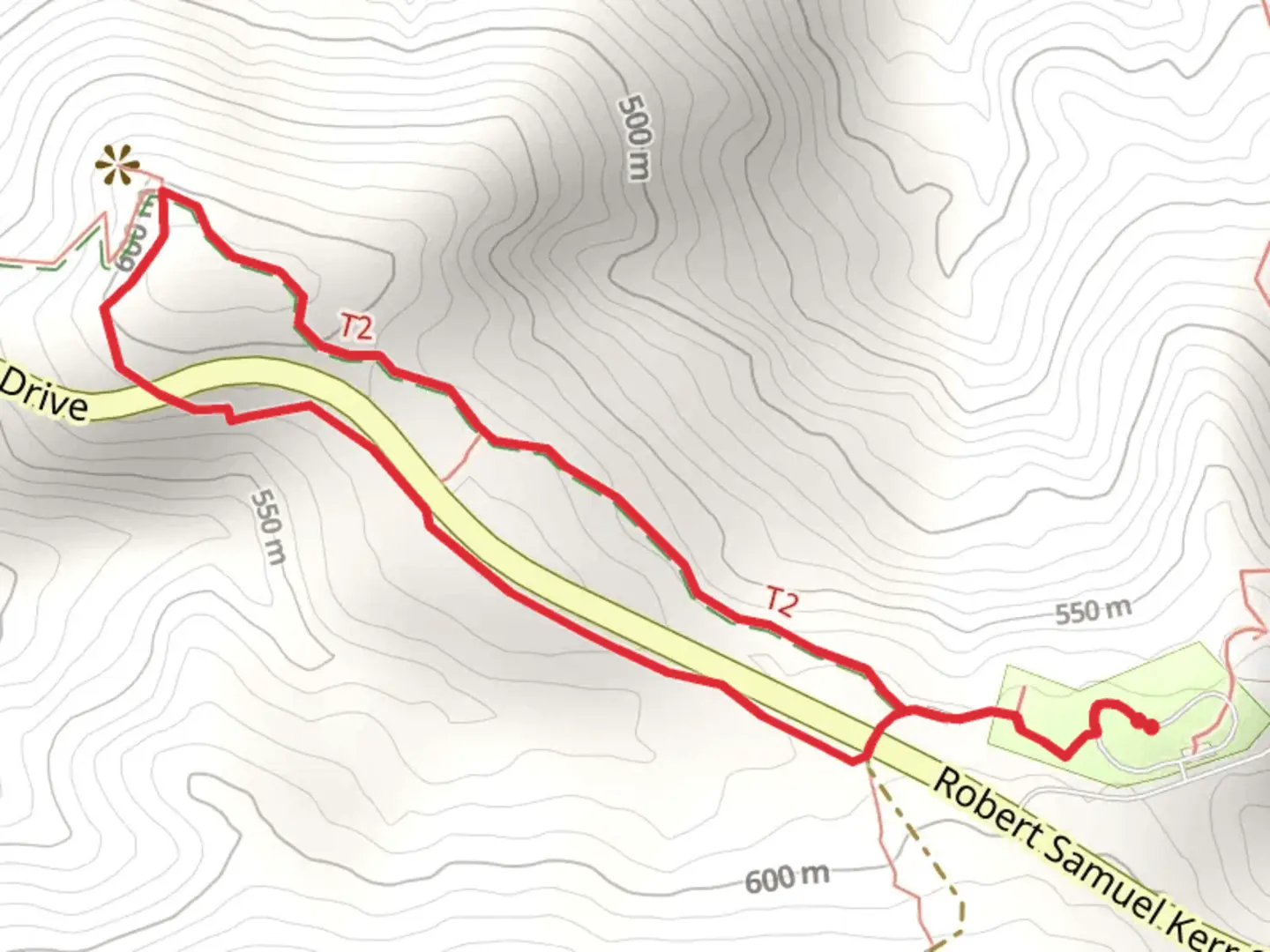 An image depicting the trail Ouachita Trail and Mountain Top Loop and its surrounding area.