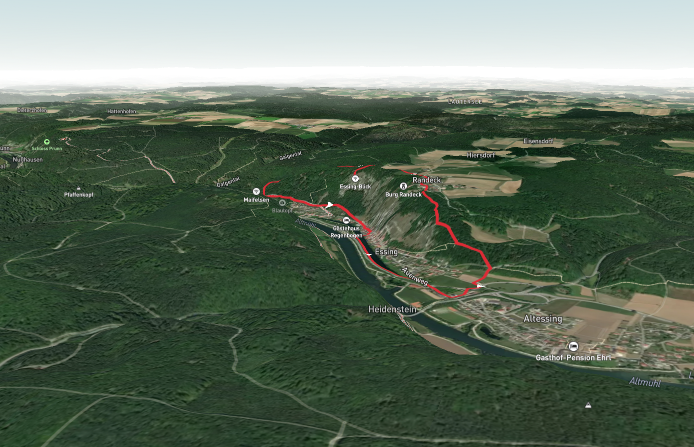 Essing Blick Loop via Rundweg Essing 4