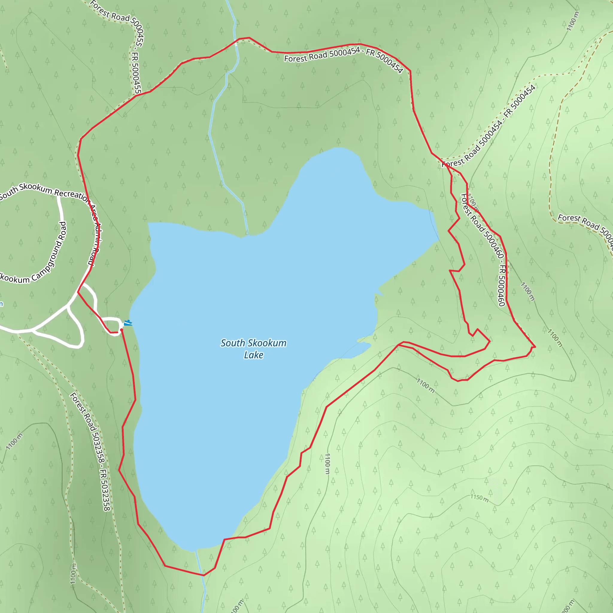 South Skookum Lake Trail mobile static map