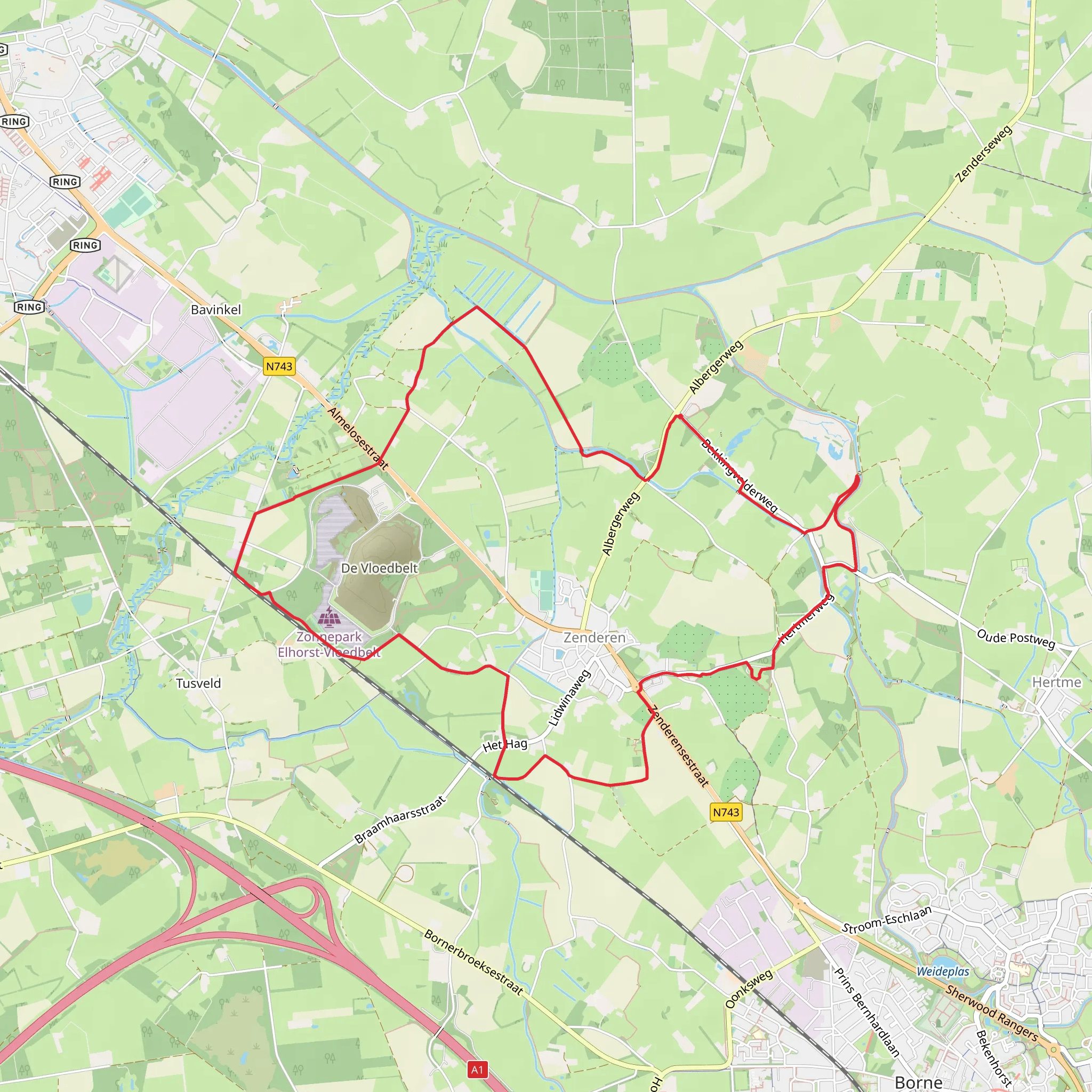 Zenderen Loop mobile static map