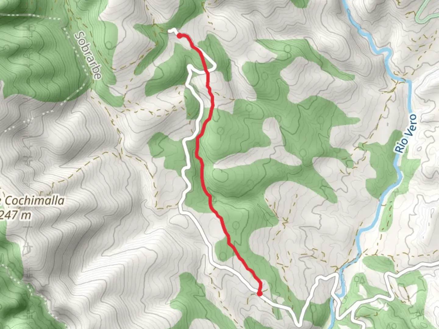 An image depicting the trail Lecina - Betorz PR HU 057-a and its surrounding area.