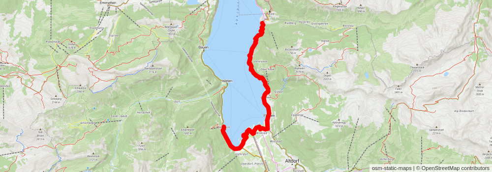 Weg der Schweiz stage 2 Map