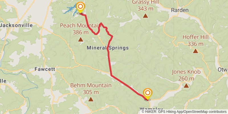 North Country Trail - Ohio stage 36 Map