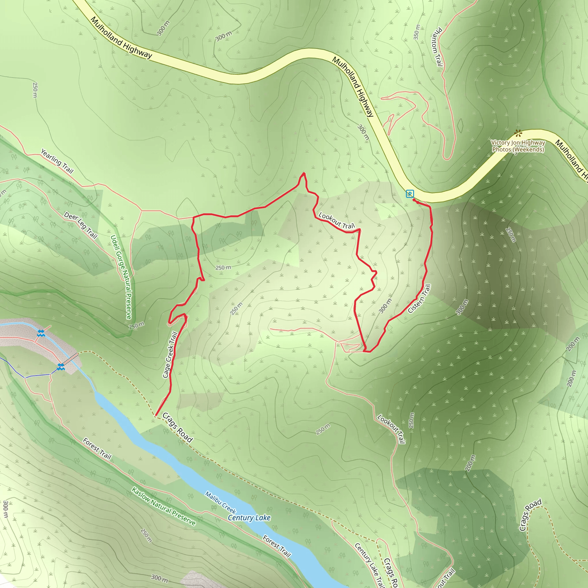Cage Creek via Cistern Trail mobile static map