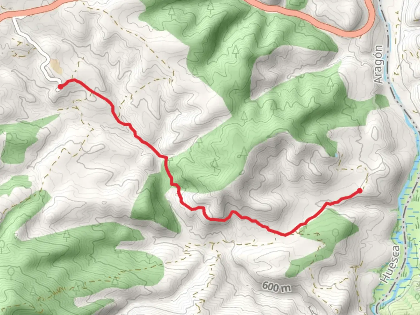 An image depicting the trail Parsnip - Bunk Bed PR HU 205 and its surrounding area.