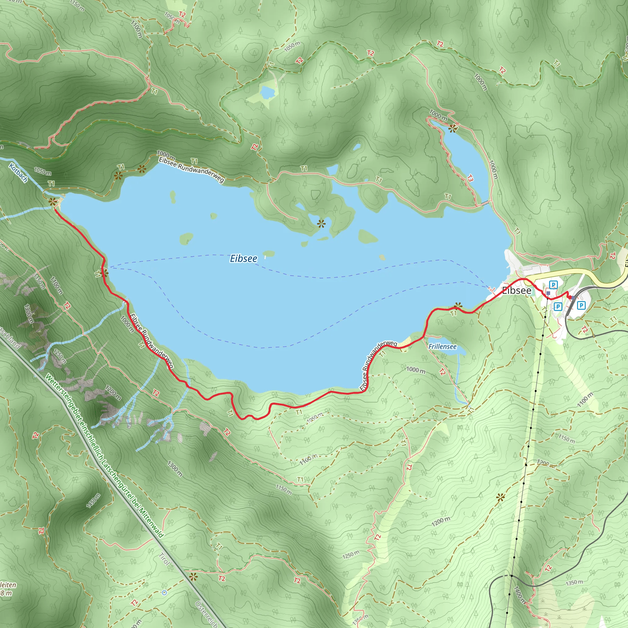 Eibsee Bank Scenic Walk mobile static map