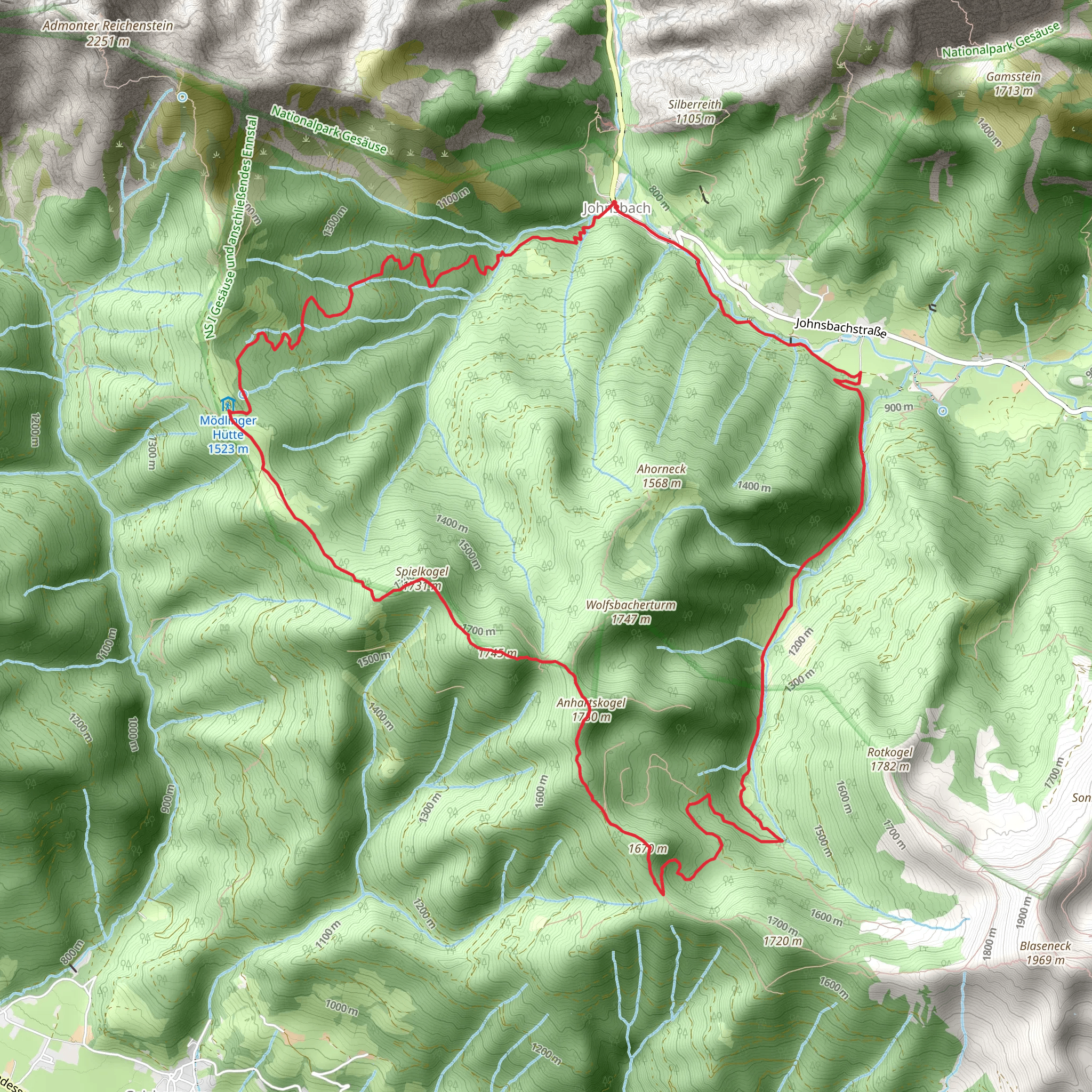 Spielkogel Peak Loop - Johnsbach mobile static map