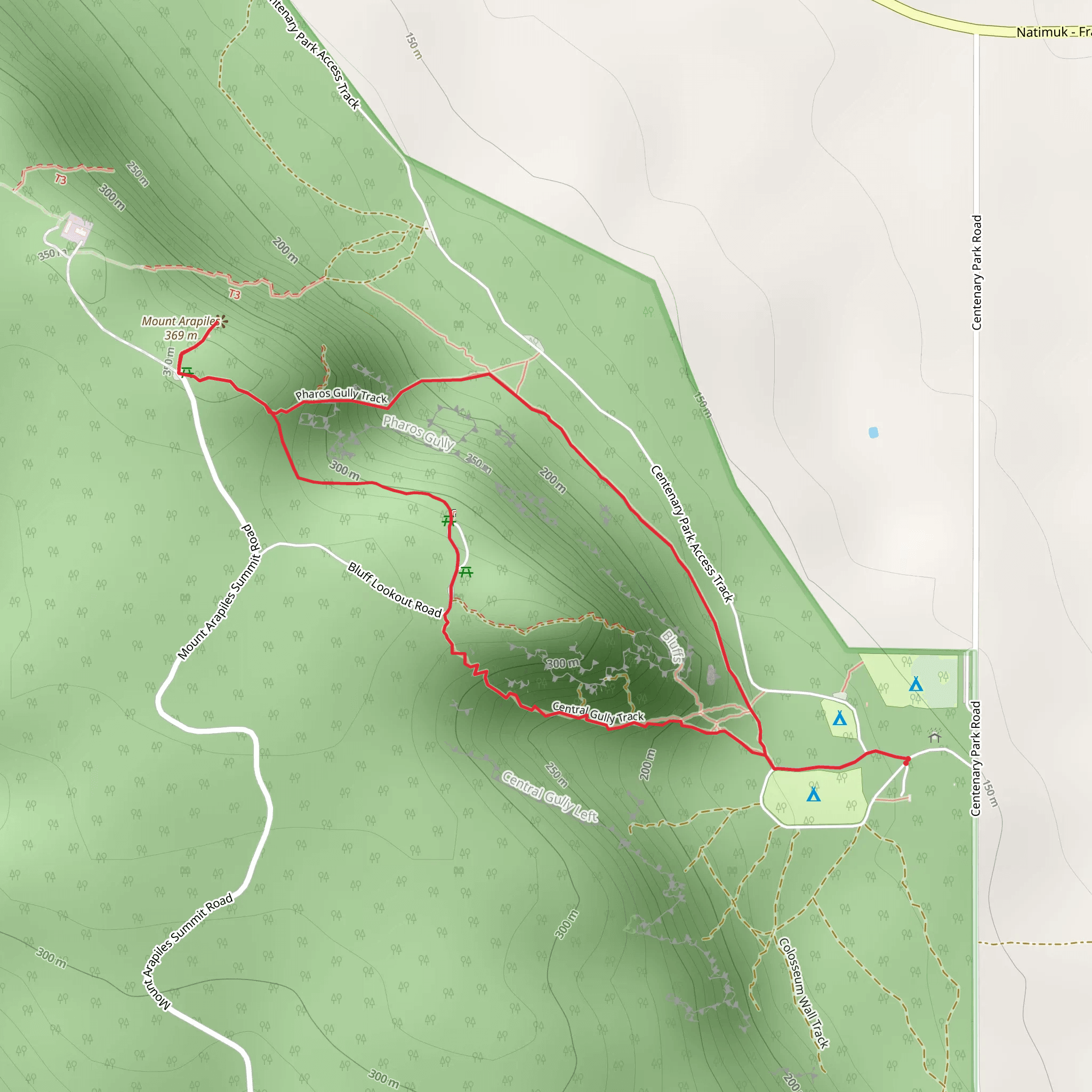Mount Arapiles Gully Track mobile static map
