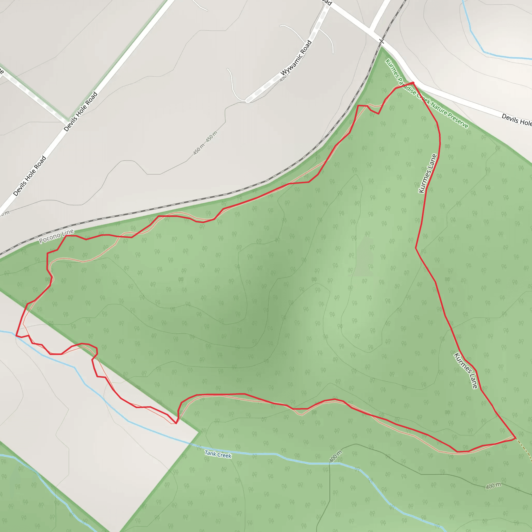 Kurmes Lane and Tank Creek Loop mobile static map