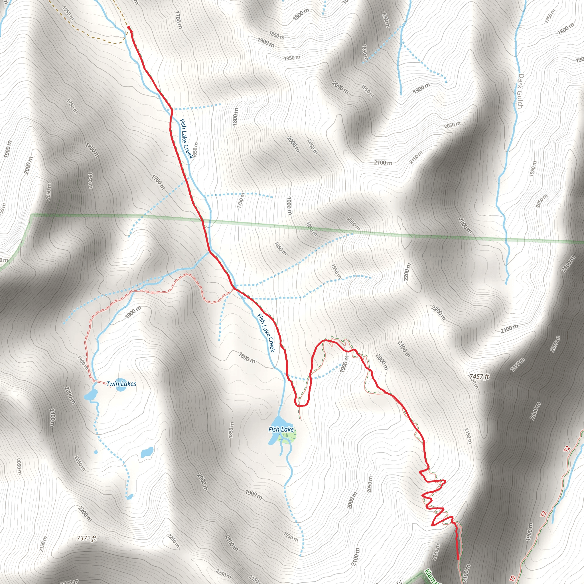 Fish Lake Creek Trail mobile static map