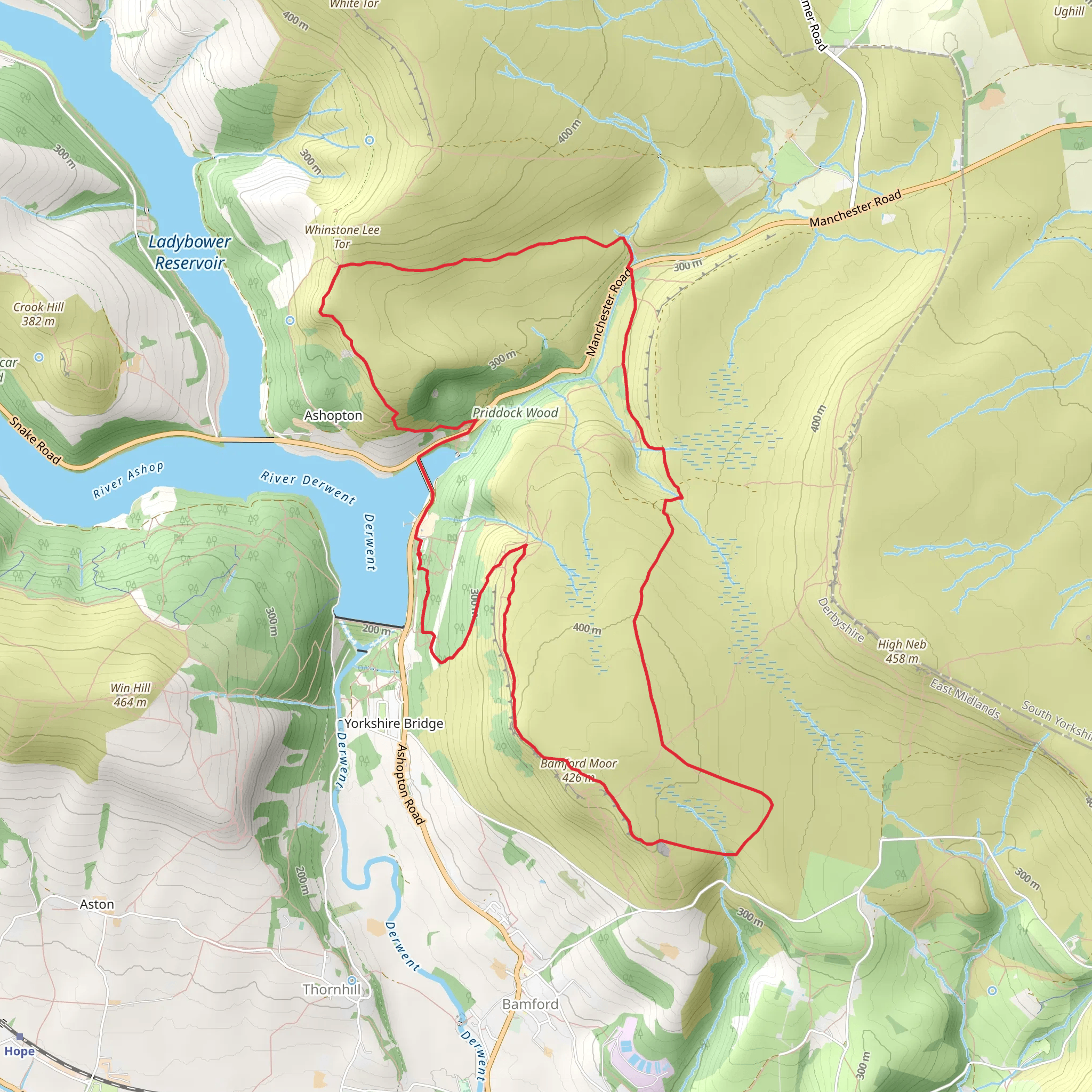 Bradford Moor Loop via Lead Hill mobile static map