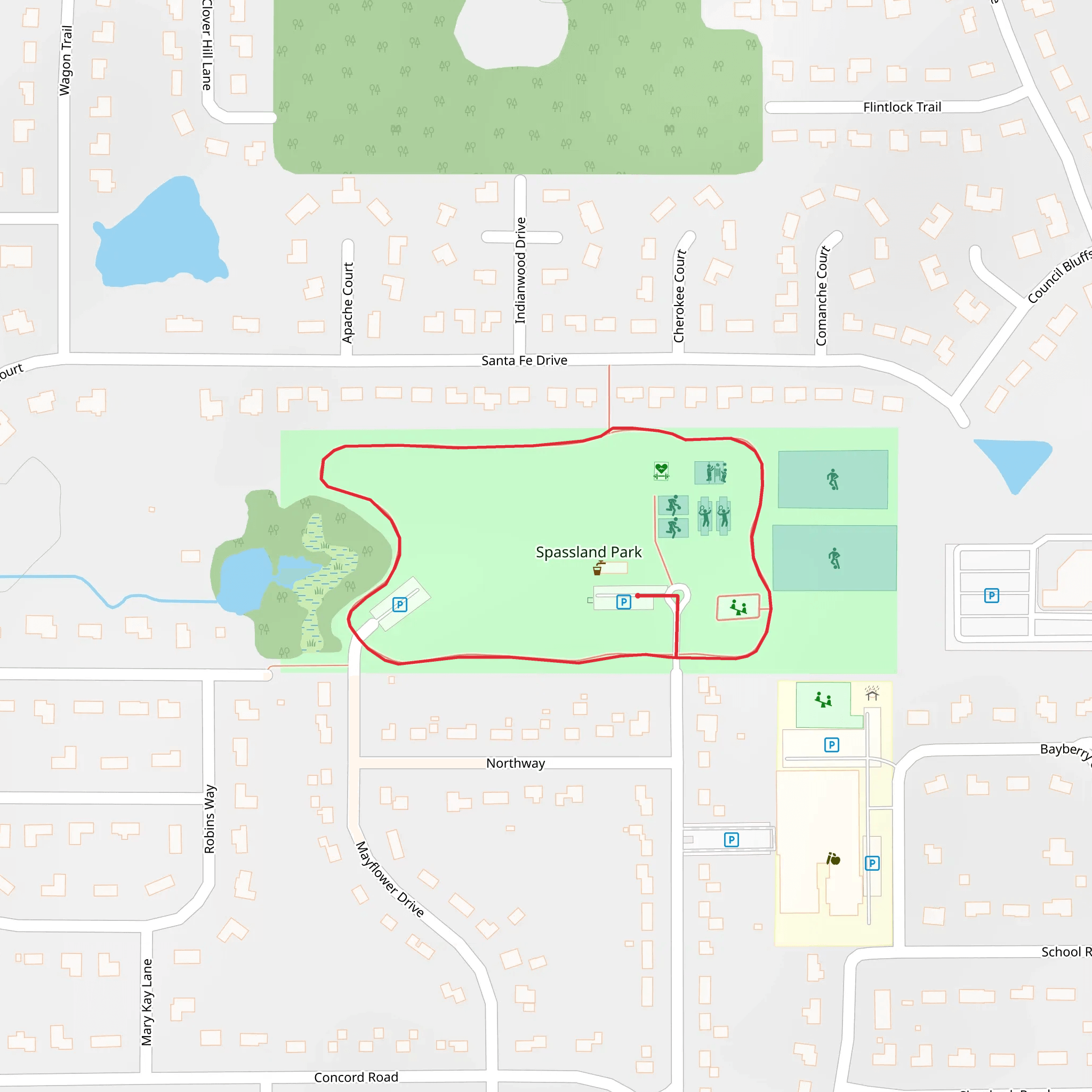 Spassland Park Loop mobile static map