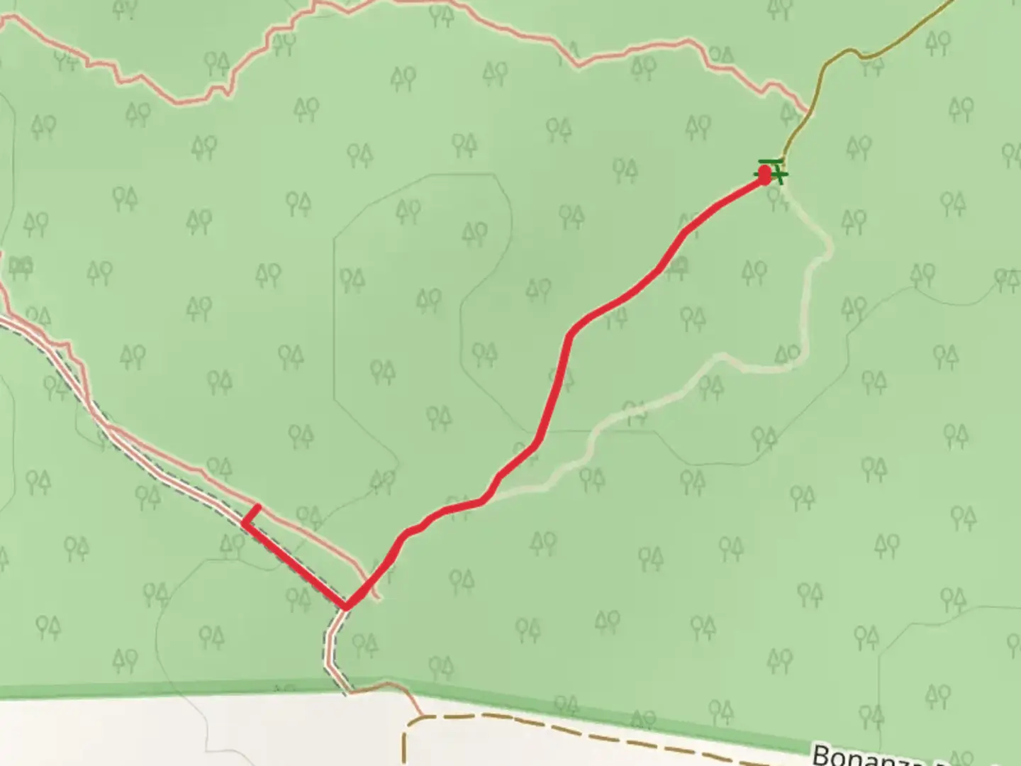 An image depicting the trail Skylight View Trail and its surrounding area.