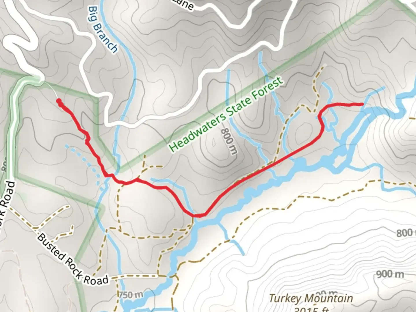 An image depicting the trail East Fork French Board River and its surrounding area.