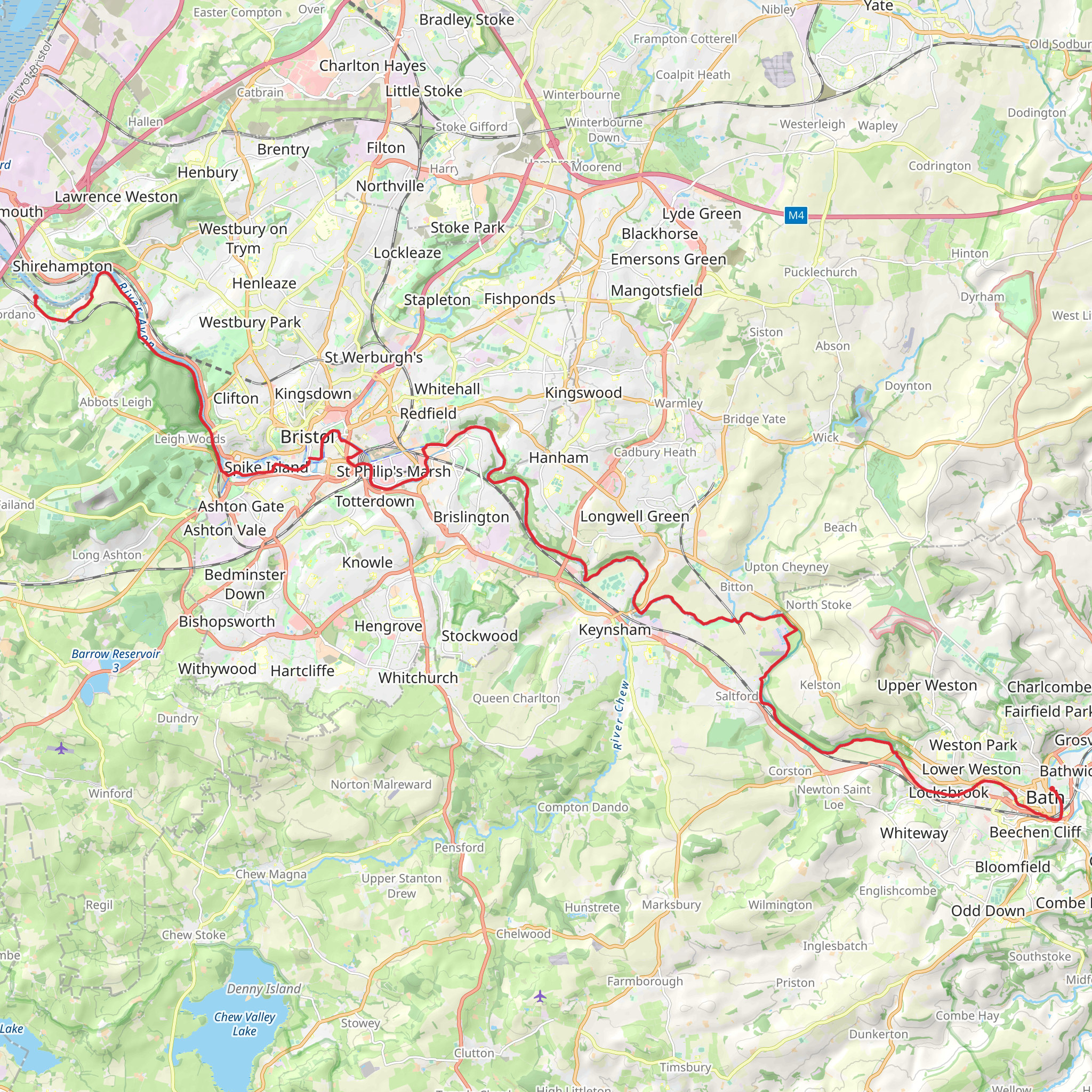 River Avon Trail mobile static map