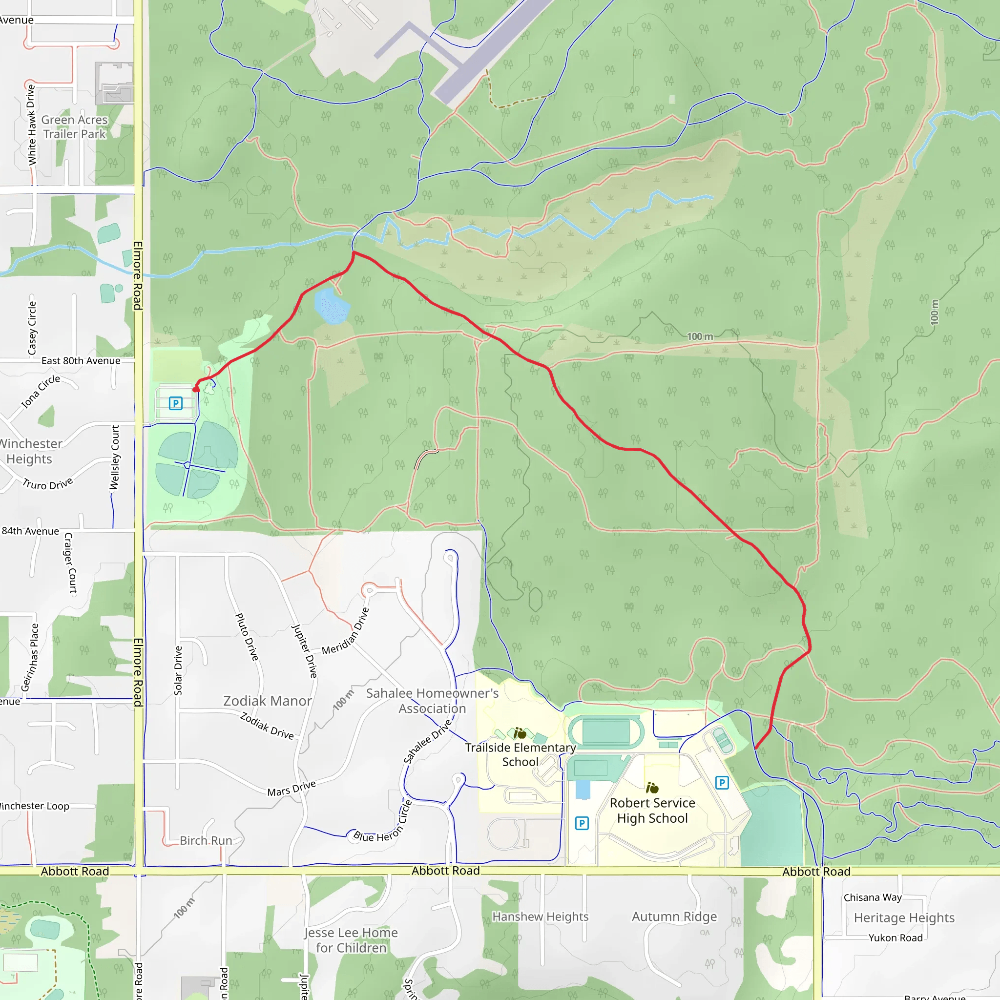 Abbott Trail and Tour of Anchorage mobile static map