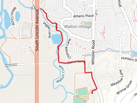 Walk Creek Walk from Meadow Lane