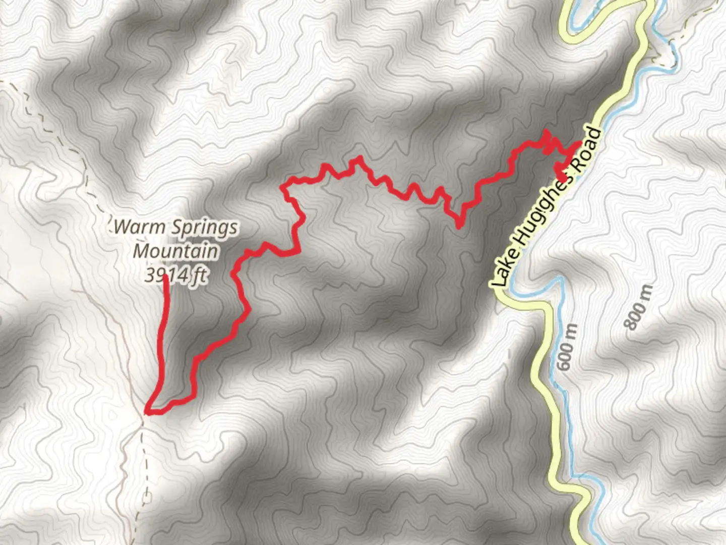 An image depicting the trail Warm Springs Trail and its surrounding area.