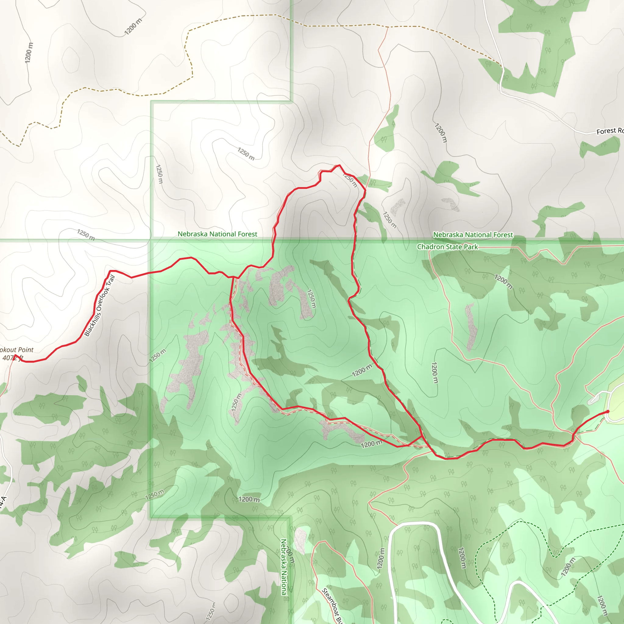 Lookout Point Loop mobile static map