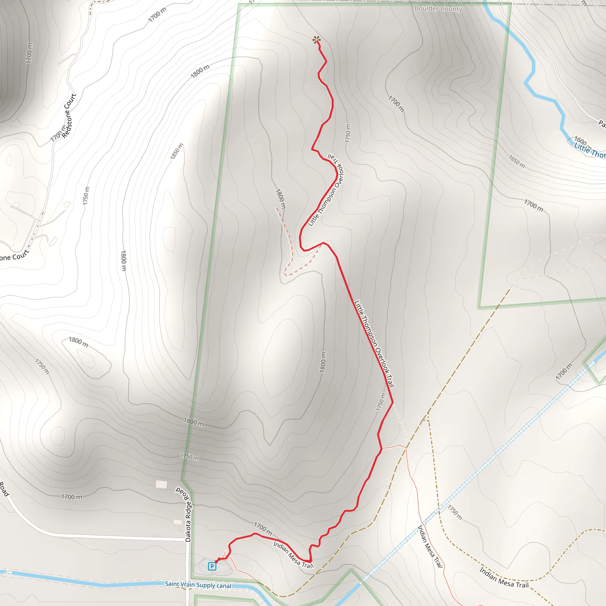 Indian Mesa Trail mobile static map