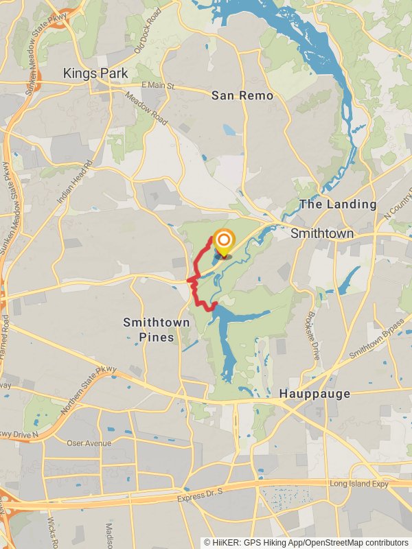 Long Island Greenbelt Trail mobile static map