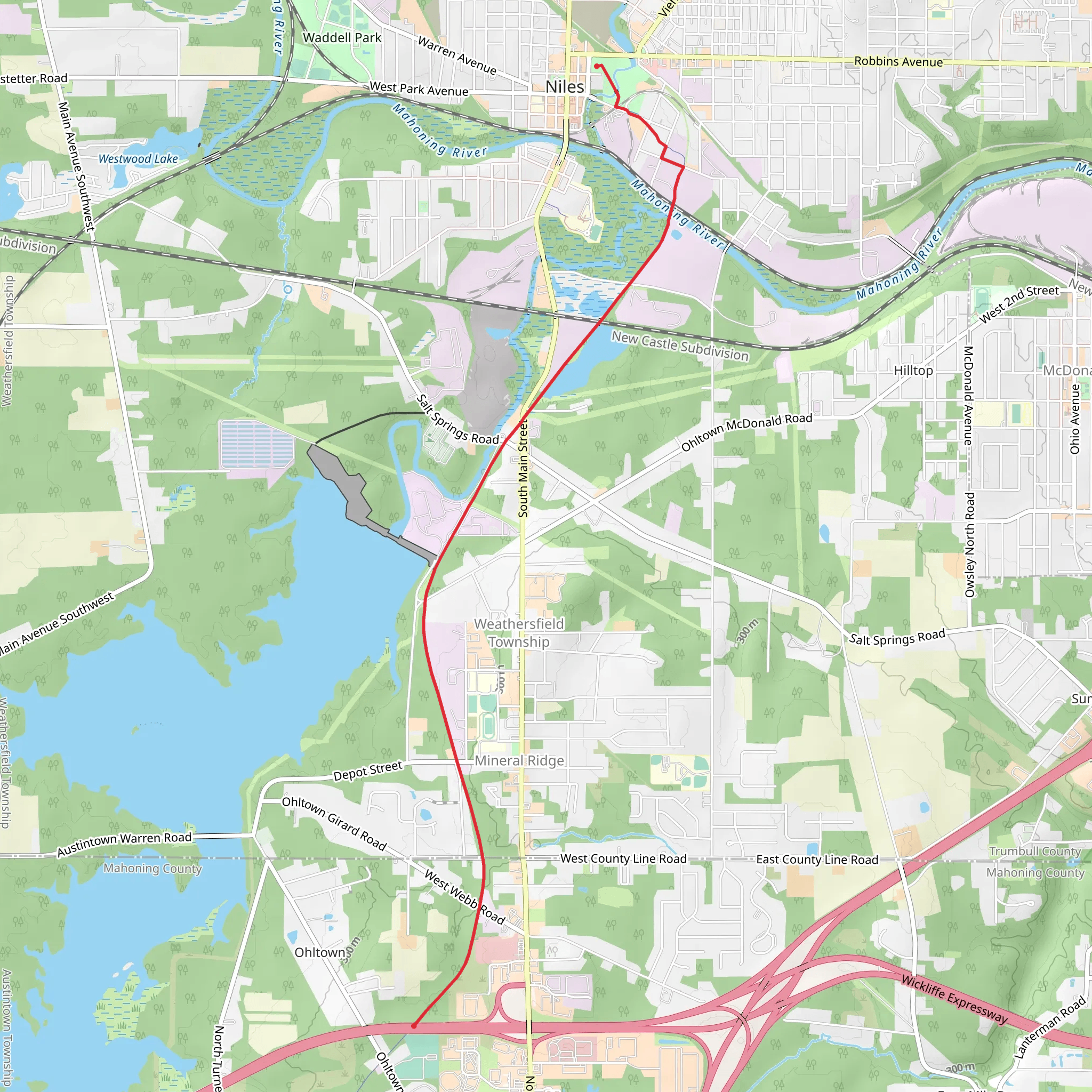 Niles Greenway mobile static map