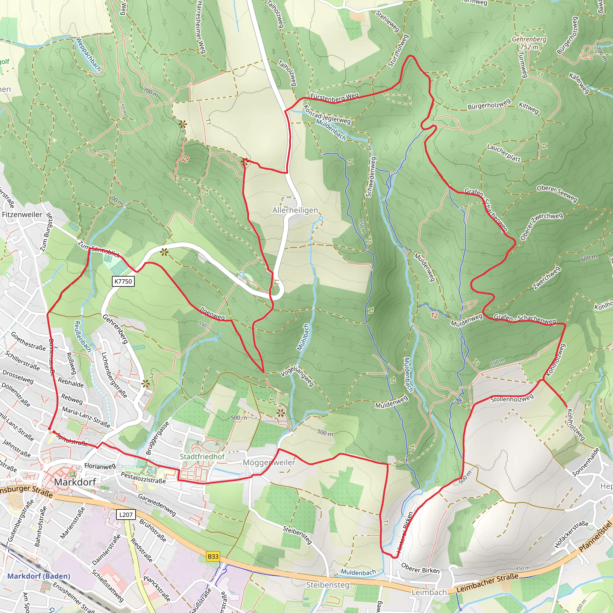 Ilgenweg and Grafen - Schachenweg Loop mobile static map