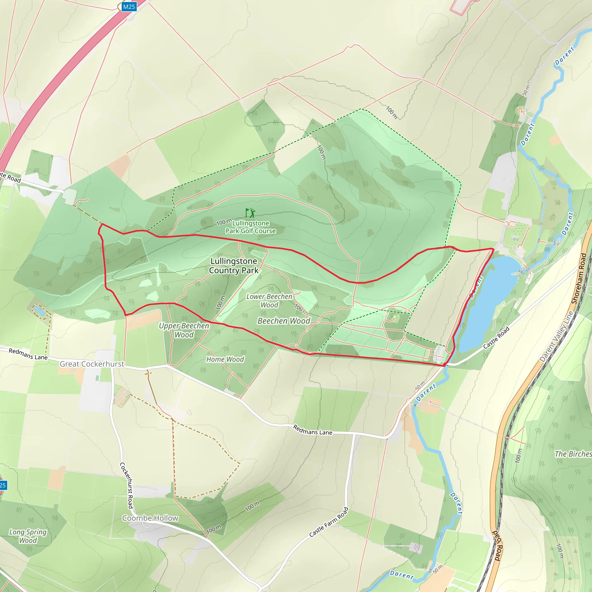 Lullingstone Country Park mobile static map