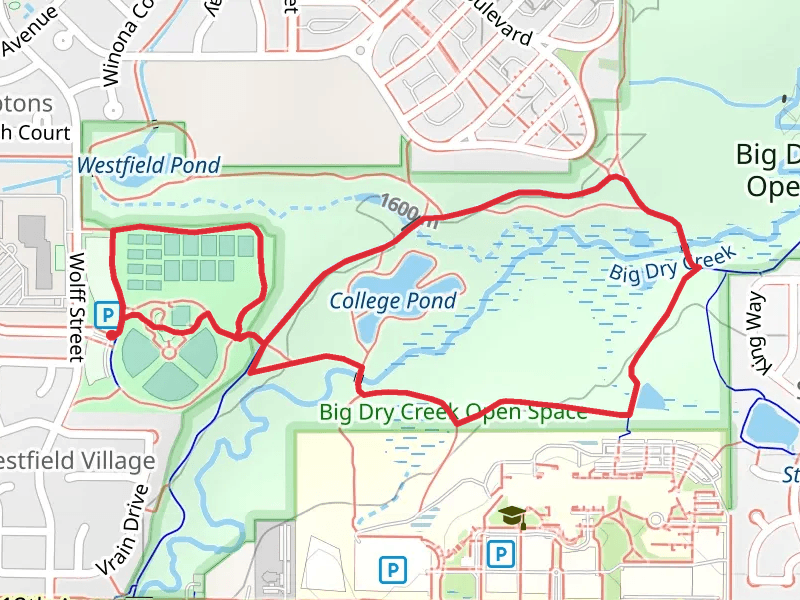 Westfield Village Park and College Pond Loop
