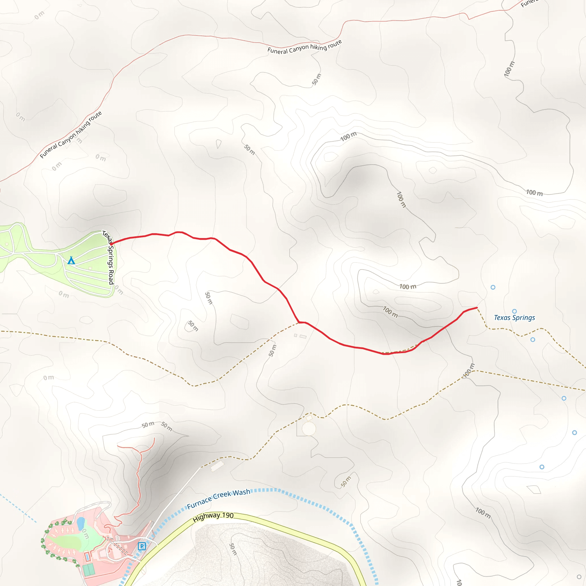 Texas Springs Campground mobile static map
