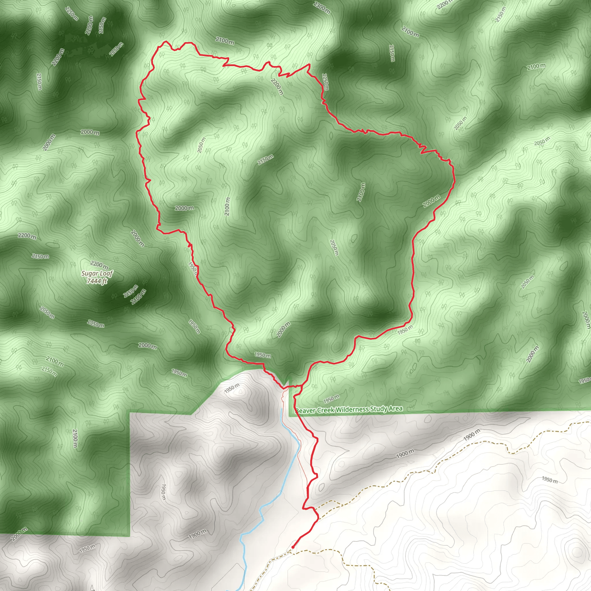 Trail Gulch, Powerline Trail and Creek Loop Trail mobile static map